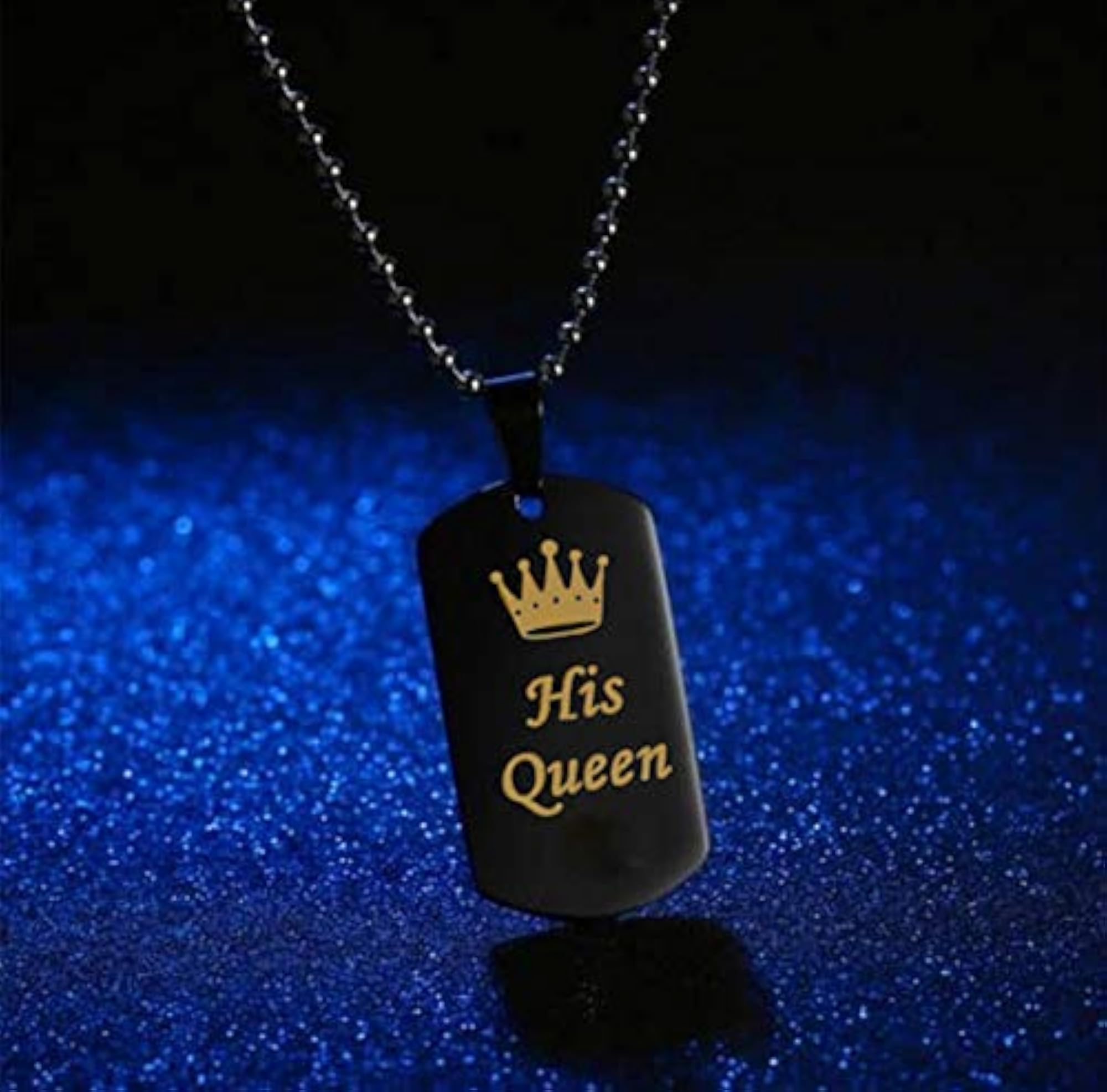 His & Her King and Queen Matching Pendant Necklace Set
